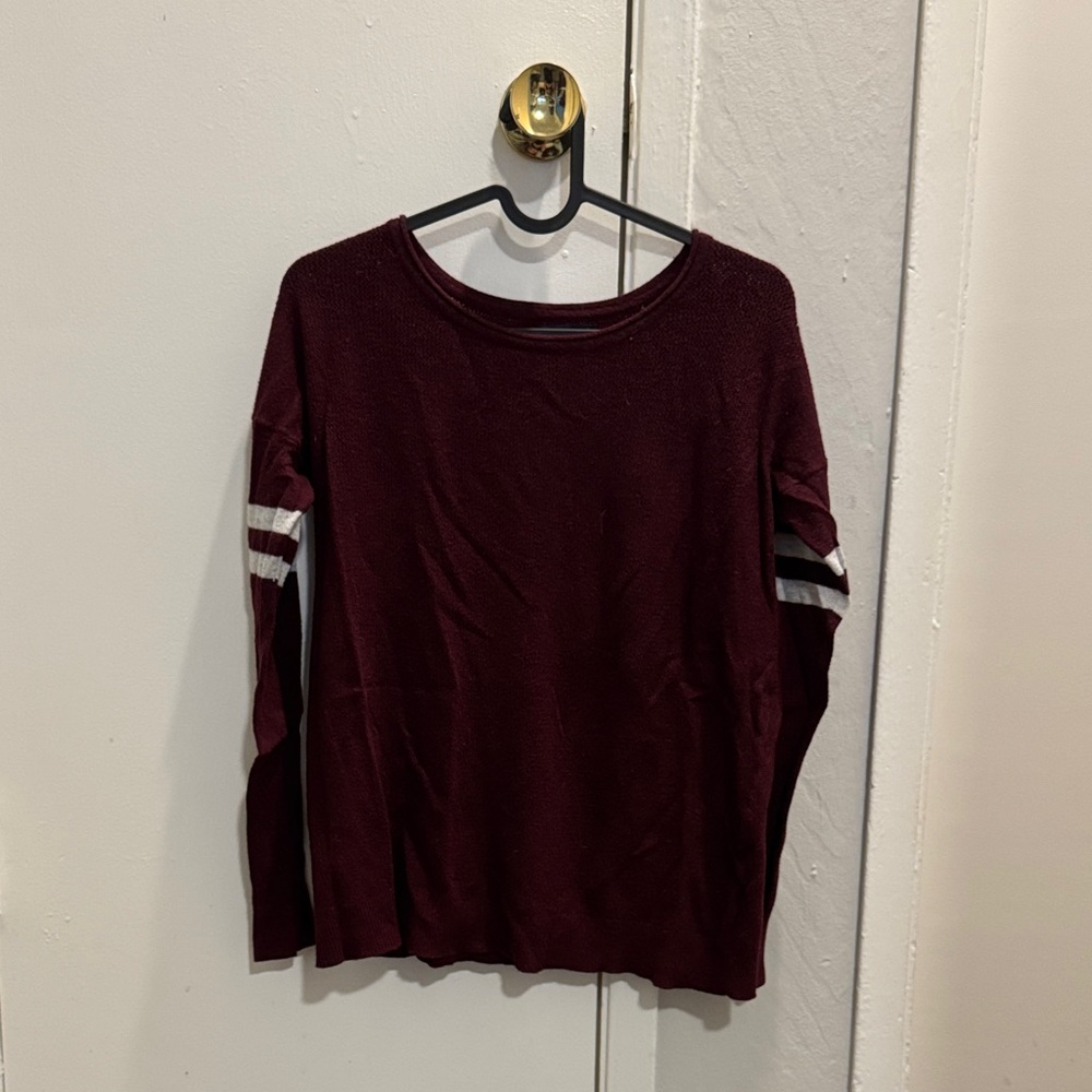 American Eagle Outfitters Maroon Knit Top